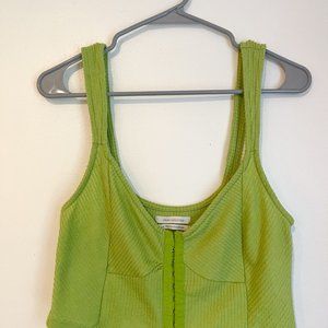Urban Outfitters Green Textured Clasp Tank Top Large